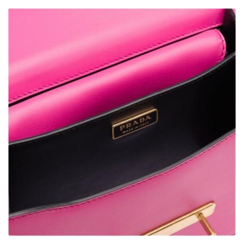 Cahier leather handbag Prada Pink in Leather - 37848582