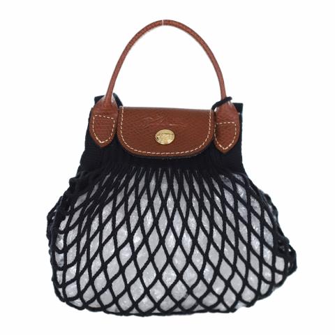 Longchamp, Bags, Nwt Longchamp X Filt 86 Le Pliage Filet Xs Mesh Fishnet  Leather Bag Candy Pink