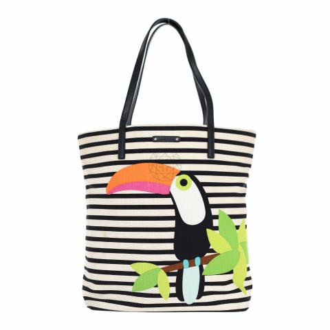 Sell Kate Spade New York Printed Canvas Tote - Black/White 