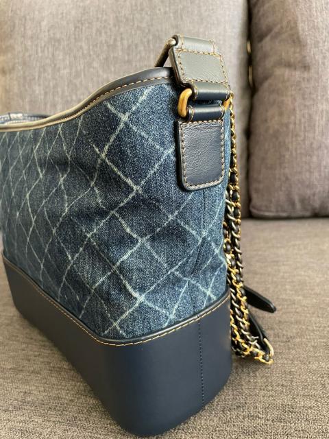 Chanel Blue Quilted Denim & Calfskin Large Gabrielle Hobo, myGemma, CH