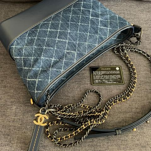 Gabrielle crossbody bag Chanel Blue in Denim - Jeans - 24135563