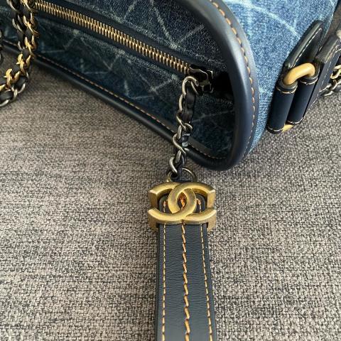 Chanel Gabrielle Clutch with chain, denim fabric