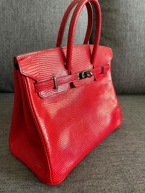 Sell Hermès Birkin 25 in Rouge Exotique Shiny Niloticus Lizard RHW - Red