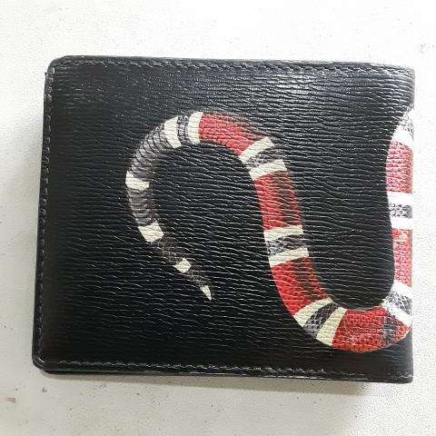 Sell Gucci Leather Kingsnake Wallet Black