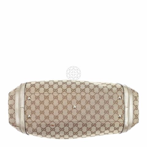 Gucci Bella Canvas Leather Shoulder Bag Ghw (Monogram Grey) – ValiseLaBel