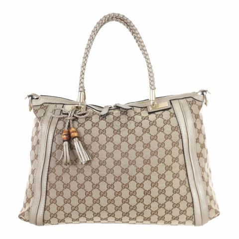 Sell Gucci Monogram Medium Borsa Bella Bag Gold