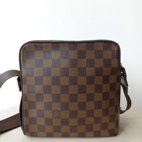 LOUIS VUITTON Olav Size GM Damier Ebene Canvas Red N41440 used