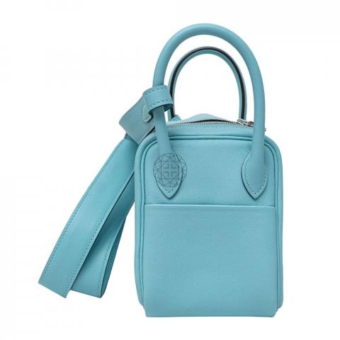 Hermes Mini Lindy in Blue Atoll with GHW – LuxuryPromise