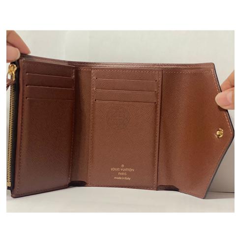 Victorine cloth wallet Louis Vuitton Brown in Cloth - 32308849