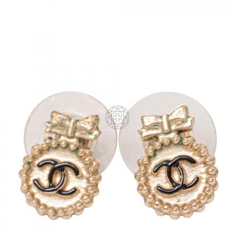 Sell Chanel 14V CC Bow Earrings - Gold 