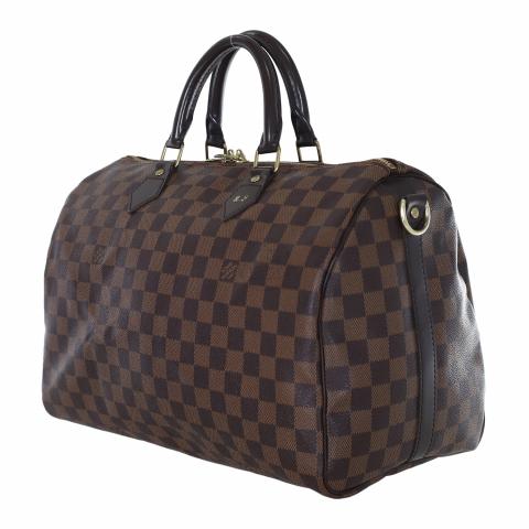 Louis Vuitton Damier Ebene Speedy Bandouliere 35 - Brown Handle Bags,  Handbags - LOU748600