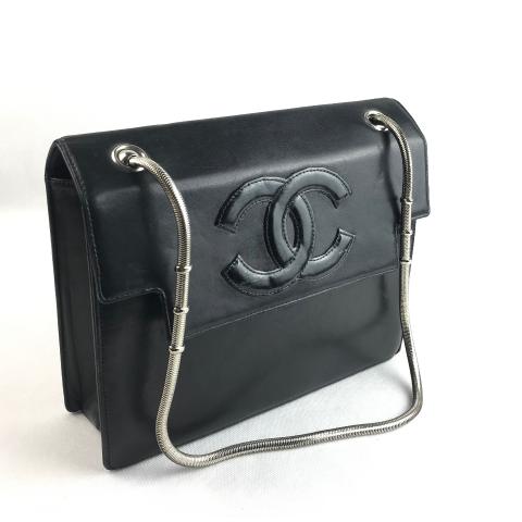 CHANEL Chain Shoulder Bag Fur Black CC Auth yk7661b ref.991503 - Joli Closet