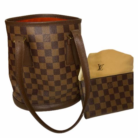 Sell Louis Vuitton Damier Ebene Marais Bucket Bag - Brown
