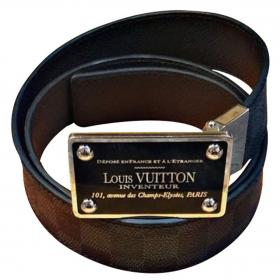 Louis Vuitton Damier Azur Canvas LV Initiales Belt 85CM at 1stDibs