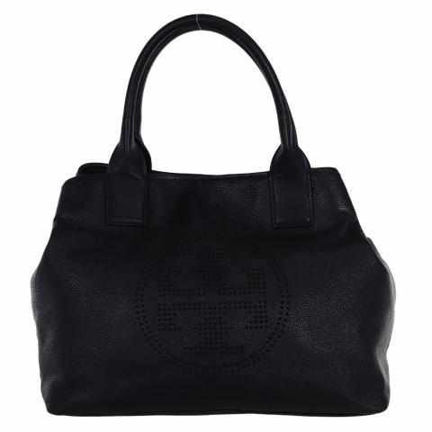 Sell Tory Burch Perforated Logo Shoulder Bag - Black 