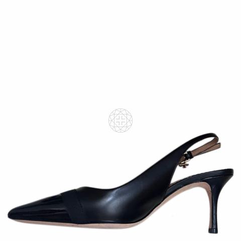 Sell Tory Burch Penelope Cap-Toe Slingback Pumps - Black 