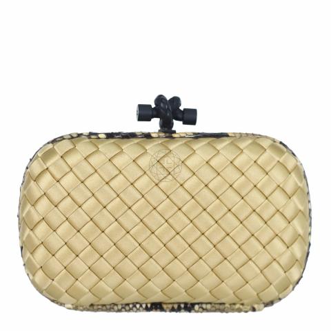 Bottega Veneta Satin Knot Clutch