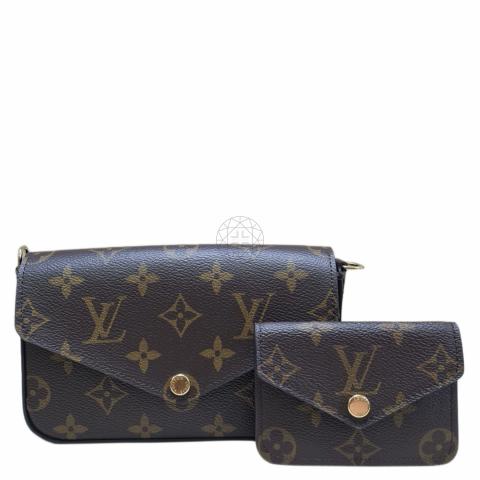 Félicie strap & go leather crossbody bag Louis Vuitton Brown in Leather -  27928741
