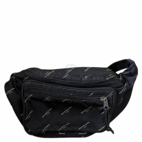 Balenciaga Black Leather Souvenir Belt Bag | Runway Catalog