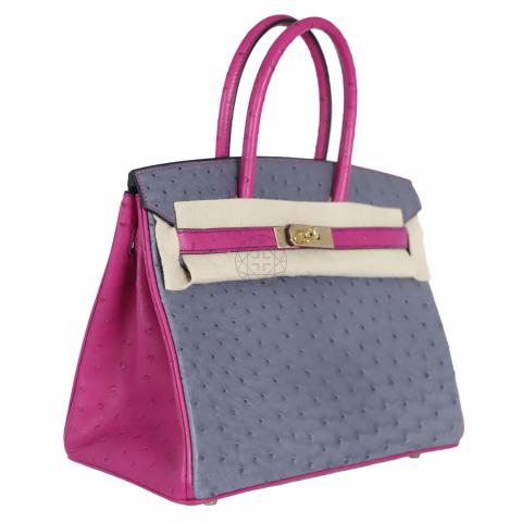 Birkin 30 Gris Agathe Ostrich  Birkin 30 Gris Agathe Ostrich