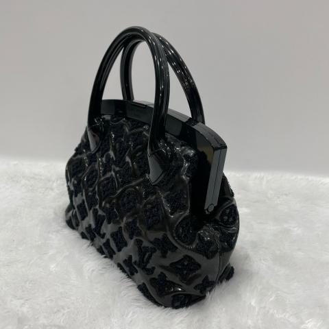 Louis Vuitton Fascination Lockit Frame Handbag Patent Lambskin BB Black  566721
