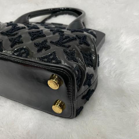 Louis Vuitton Fascination Lockit Frame Handbag Patent Lambskin BB Black  566721