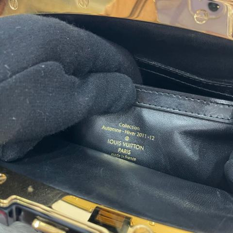 Louis Vuitton Black Fascination Lockit Handbag Patent Lambskin