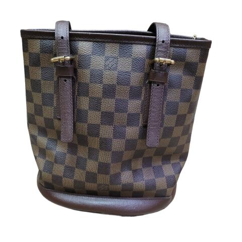 Louis Vuitton, Bags, Louis Vuitton Bucket Marais Pm Damier Ebene Shoulder  Bag Ar968