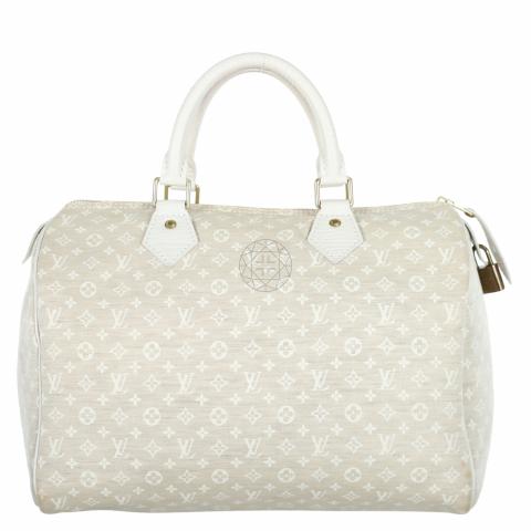 Sell Louis Vuitton Monogram Mini Lin Speedy 30 Bag - White