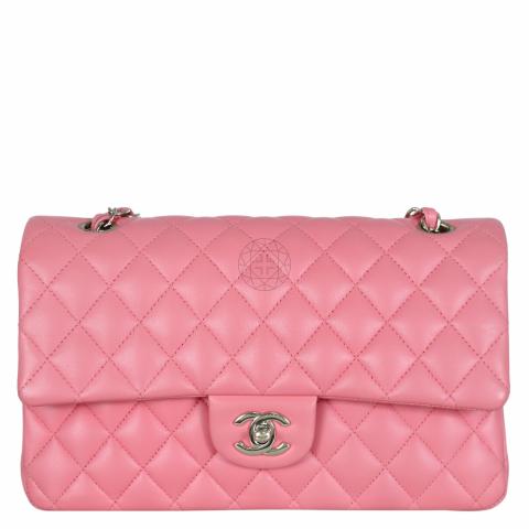 Chanel Medium Classic Lambskin Leather Double Flap Bag (SHG-35273