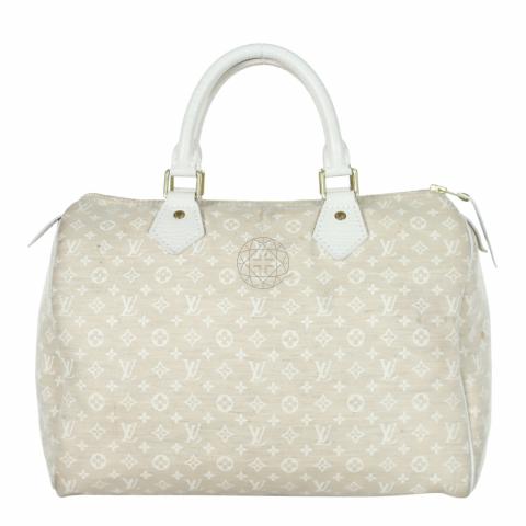 Sell Louis Vuitton Monogram Mini Lin Speedy 30 Bag - White