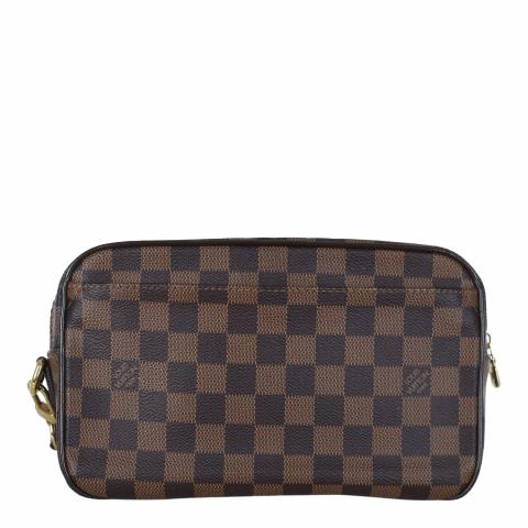 Saint paul leather clutch bag Louis Vuitton Brown in Leather - 33309309