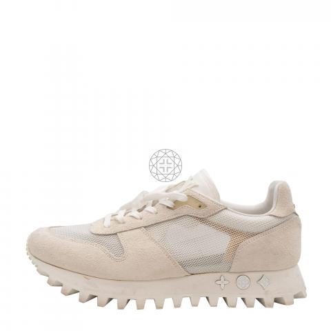 Louis Vuitton Off White Mesh, Suede and Monogram Canvas Run Away Sneakers  Size 39 Louis Vuitton | The Luxury Closet