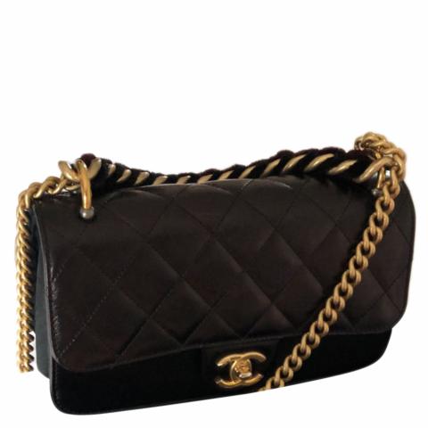 CHANEL CC Straight Lined Black Lizard Mini Flap Shoulder Bag VERY RARE  EXOTIC  eBay