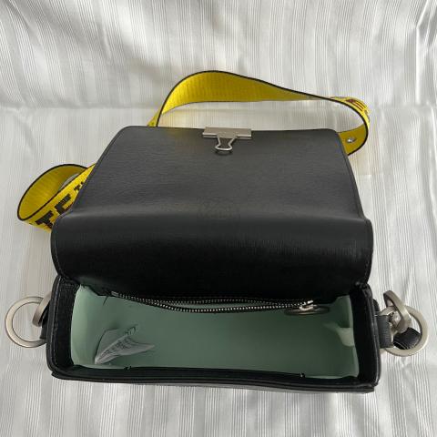 Off White Binder Clip Flap Bag Leather Mini White | eBay