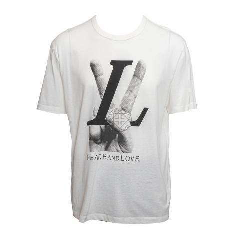 Sell Louis Vuitton x Kim Jones Peace and Love Tee - Black/White