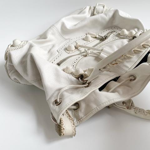 Sell Balenciaga Giant Covered Pompom Hobo Bag - White