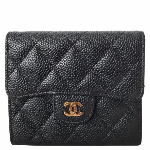 Sell Chanel Caviar Trifold Wallet - Black