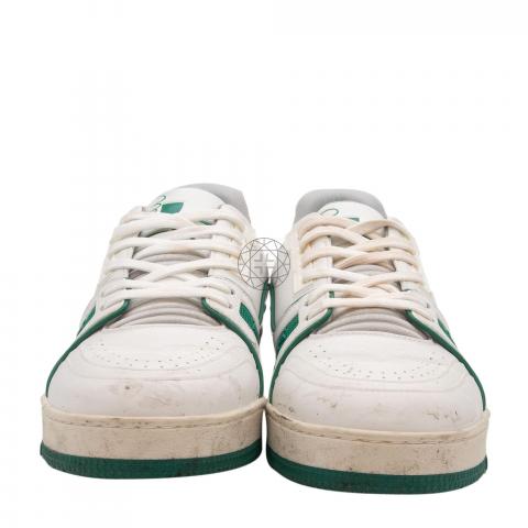 SALEOFF Louis Vuitton LV Trainer Sneaker Low White Green Sneaker