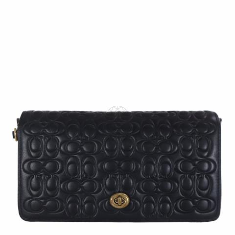 Sell Coach Signature Embossed Leather Dinky Black