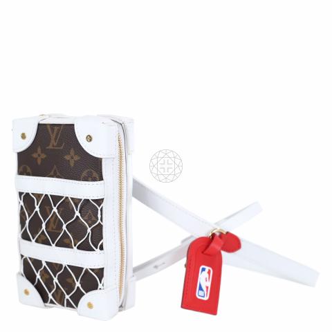 Louis Vuitton Bag Soft Trunk Phone Box Brown x White Shoulder Case NBA  Collaboration Men's Monogram M80102 LOUISVUITTON