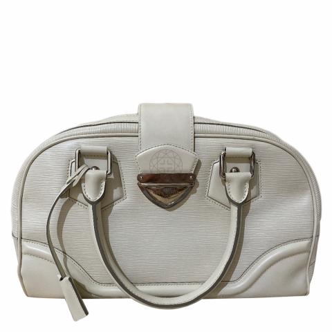 Louis Vuitton White Epi Bowling Montaigne PM Leather ref.520285 - Joli  Closet
