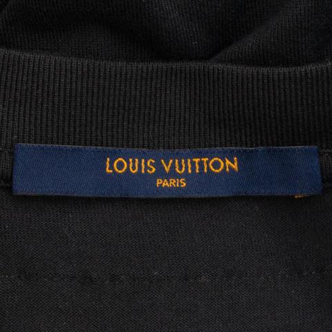 Louis Vuitton 2020 Spray Chain Print T-Shirt - Black T-Shirts