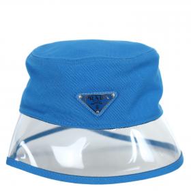 Prada Nylon Logo Bucket Hat Blue - MEN from Onu UK