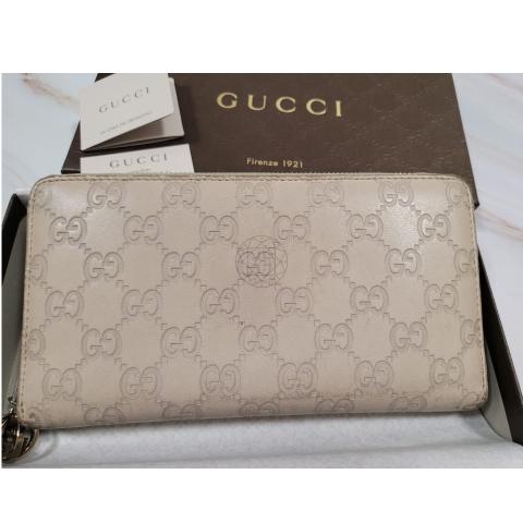 小物 GUCCI Guccishima Sooky Long wallet Ivory Gucci Wallet Purse Long Wallet Guccissima Gold Woman unisex