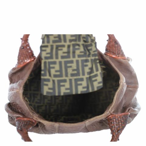 Fendi Brown Monogram Canvas Mini 'Spy' Bag by Siopaella Designs