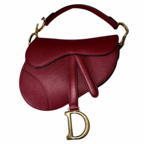 Christian Dior Saddle Bag Red Leather Mini – Luxe Collective