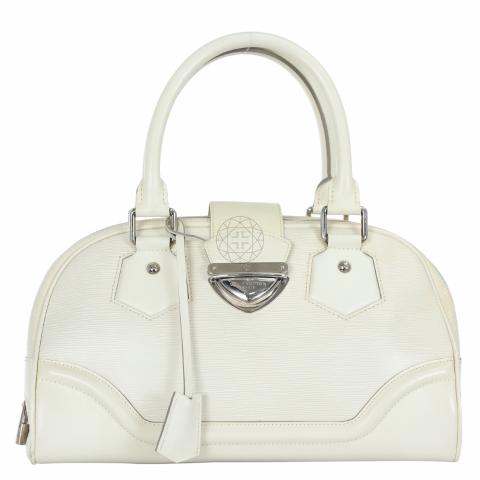 Sell Louis Vuitton Epi Leather Montaigne Bowling GM Bag - White