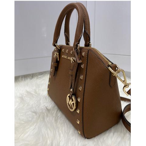 Sell Michael Kors Medium Ciara Studded Messenger Bag Brown HuntStreet