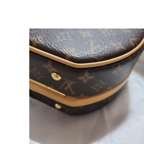 Louis+Vuitton+Petite+Boite+Chapeau+Microfiber+Interior+Clutch+PM+Brown+Canvas  for sale online